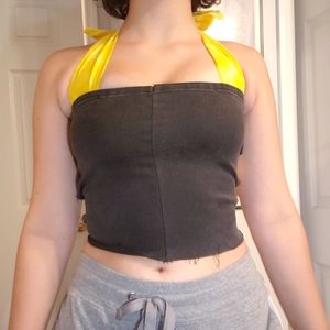 Hand-Sewn Skintight Jean Croptop